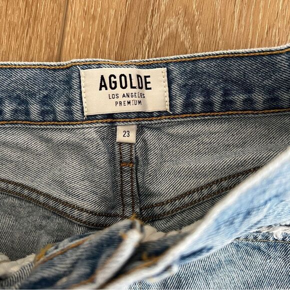 Agolde Parker vintage cut off shorts women’s size 23 blue jeans - Picture 3 of 3